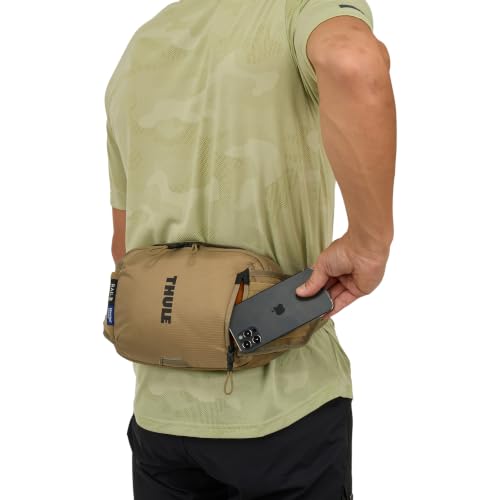 Thule Hip Hydration Pack 2L Faded Khaki with Phone Zipper Pocket & Reflective Details