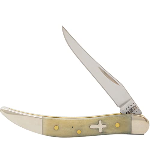 Case XX WR Small Texas Toothpick Pocket Knife with Natural Bone Handle - 3-Inch Closed