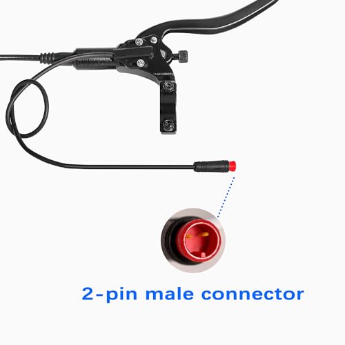 DYISLAND LD-200 Hydraulic Disc Brake Set for Ebike Front/Rear Black - 1000mm/1850mm