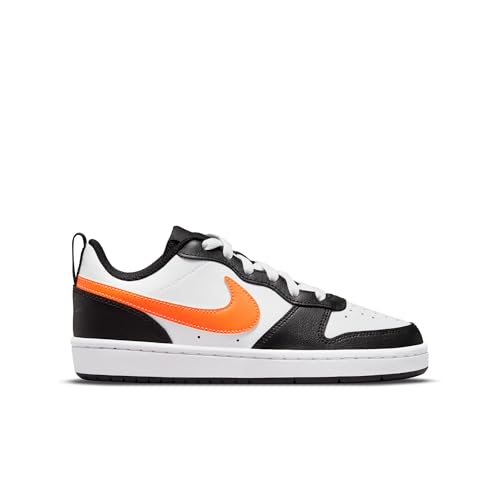 Nike Boys' Court Borough Low 2 PSV Trainers - White/Orange/Black, Big Kid 6