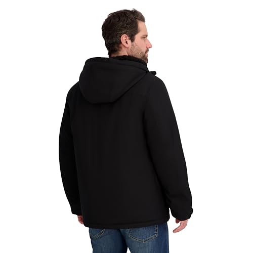 Men's Insulated Softshell Winter Jacket - Large Black
