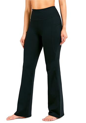 Large Black Yoga Pants with Pockets - 28/30/32/34 Inch Inseam, Women's Activewear