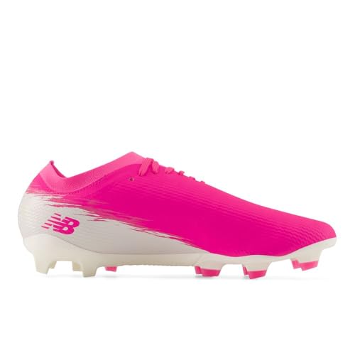 New Balance Unisex Furon Team FG V8 Soccer Cleats - Pink Heat/Sea Salt, 11.5 Women / 10 Men