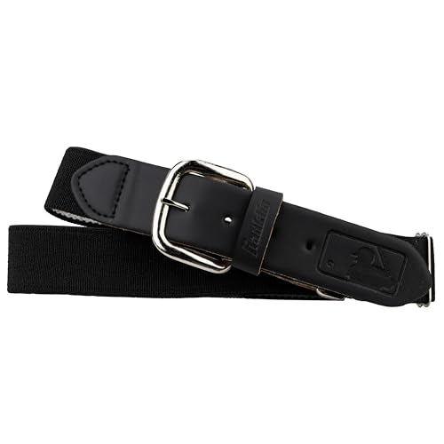 Youth Baseball & Softball Belt - Adjustable 22-42 Inches - Black