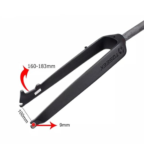 BestParts 26-Inch Full Carbon MTB Rigid Front Fork 1-1/8" Disc Brake Lightweight