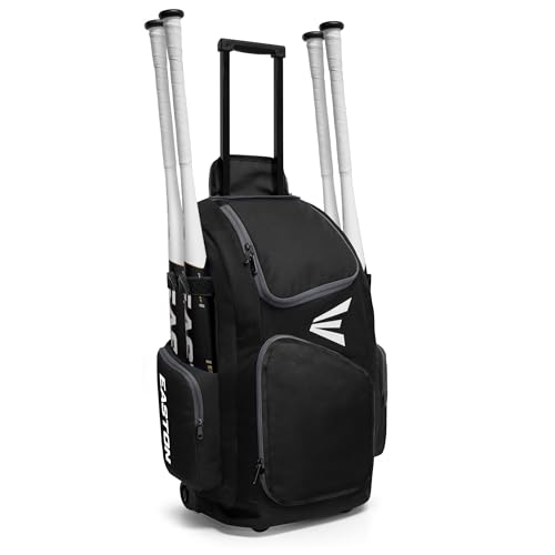 Easton Black Traveler Stand-Up Wheeled Baseball Equipment Bag - Multi-Color