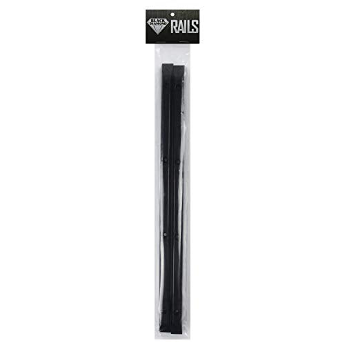 Black Skateboard Rails for Old School Decks - Plastic with Mounting Screws, Black