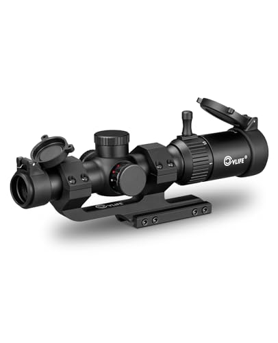 CVLIFE JackalHowl 1-4x20 LPVO Rifle Scope with Cantilever Mount, Illuminated Reticle - Black / CV-BDC-1