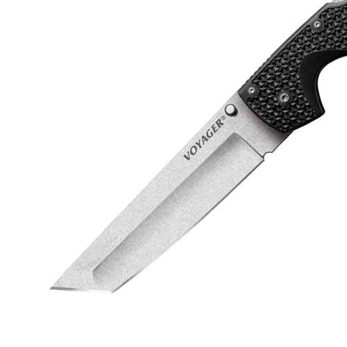 Cold Steel XL Voyager Tanto Point Folding Knife 5.5" AUS10A Blade, Rugged EDC