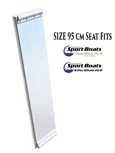 95cm Aluminum Boat Seat for Inflatable Sport Boats - Adjustable Slide-On Bench