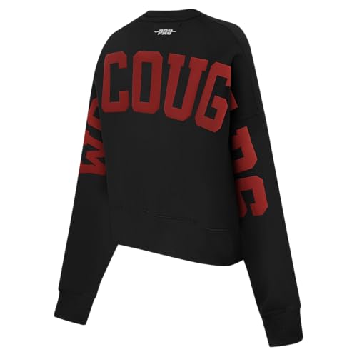 Pro Standard Women's College Wingspan Black Crewneck Sweatshirt Large