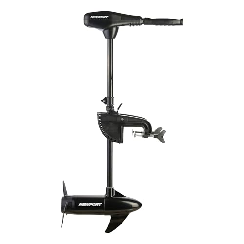 Saltwater Transom Mounted Thrust Trolling Motor - 55Lb with LED Battery Indicator - Newport NV-Series - Variation: Motor / 55Lb Thrust