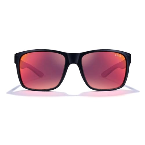 Zeal Optics Brewer Polarized Sunglasses Men & Women Matte Black/Ellume Phoenix Mirror