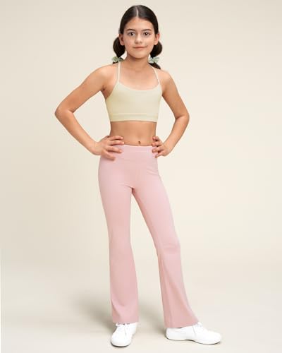 Girls Sports Bra for Dance Running Gymnastics - Creme, Age 10-11 - Stelle