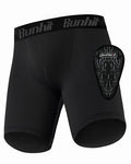 Boys Baseball Football Compression Shorts with Protective Cup - Black, Medium