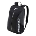 HEAD Tour Backpack 25L Black/White - Sports & Tennis Bag with Racquet & Shoe Compartments
