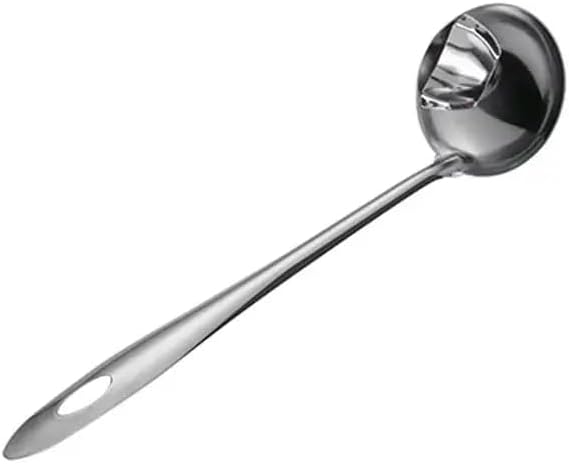 Skiennix Stainless Steel Oil Separator - Efficient Gravy & Fat Skimmer Spoon for Kitchen Use