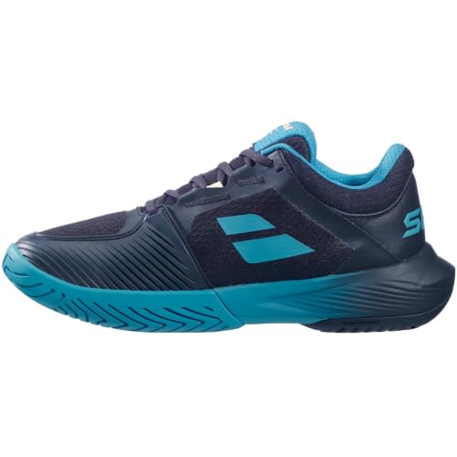 Babolat Men's SFX4 All Court Tennis Shoes 10.5 Black Blue - Wide Fit, Comfortable Performance