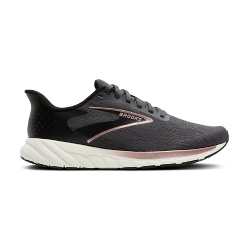 Brooks Women's Anthem 7 Neutral Running Shoes - Black/Grey/Rose Gold, Size 6