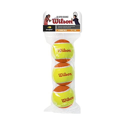WILSON Sporting Goods Youth Tennis Balls - US Open Orange, Single Can (3 Balls),WRT1373 (Pack of 3)