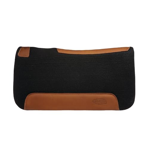 Weaver Equine 25x26 Pony Contoured Wool Felt Western Saddle Pad for Horse Comfort