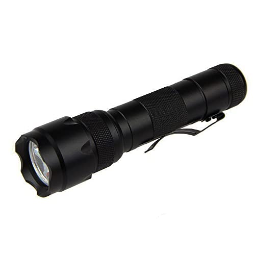 Skysted WF-502B 1200 Lumen Tactical Mini Flashlight with Clip - Black
