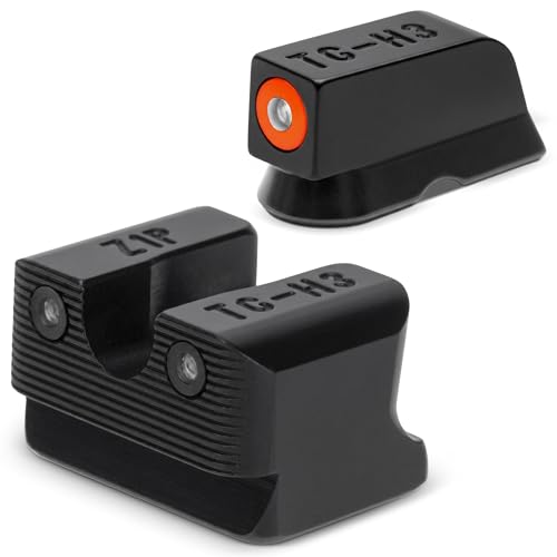 TRUGLO Tritium Pro Handgun Night Sights for CZ 75 Orange Ring Focus Lock Compact