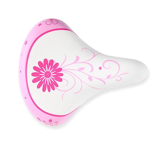Kids Bike Seat for Girls Bicycle - Pink, Waterproof, Easy Install for 12-20 Inch Mountain Bikes