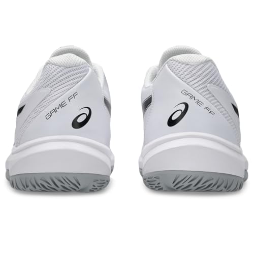 ASICS Men's Game FlyteFoam Tennis Shoes 10.5 White/Black - Lightweight & Supportive