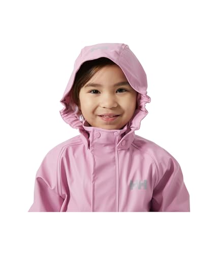 Helly Hansen Kids Bergen 2.0 Waterproof Rain Suit with Bib & Overalls, Meta Pink, Little Kids