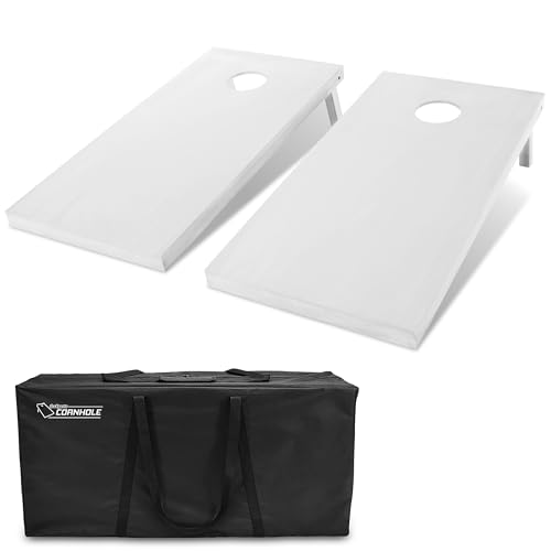 Wooden Cornhole Boards Set 4ft x 2ft Regulation Size with Carrying Case - No Bean Bags