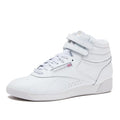 Reebok Women's Freestyle Hi High Top Sneakers - White/Silver 7.5