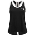 Under Armour Girls' Knockout Tank Top - Medium Black & White