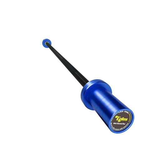 Mini Kid & Beginner Weightlifting Barbell - 4ft Blue Sleeve Black Bar, 5.5LB