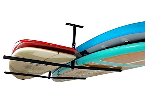 Double StoreYourBoard Paddle & Surfboard Garage Storage Rack - Adjustable Ceiling Mount
