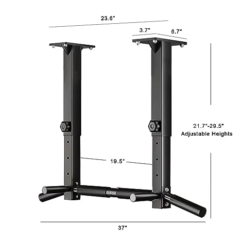 Ceiling Mounted Pull Up Bar for Joist Mounting - Heavy Duty Steel Fitness Equipment