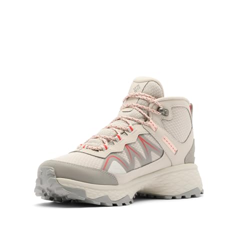 Columbia Women's Peakfreak Rush Mid Outdry Hiking Boots - Cloud Grey Poppy Red