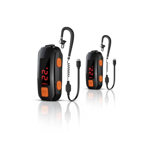 2 Pack Mini Waterproof Walkie Talkies for Adults, IP54 Two-Way Radios