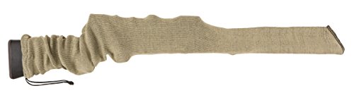 Allen Company Knit Gun Sock for Rifle/Shotguns With or Without Scope - Anti-Rust and Silicone-Treated for Gun Safe, Bag, and Case Storage - Drawstring Closure - 52" Tan