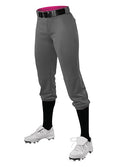 Girls Fastpitch Softball Pants Charcoal X-Large - Pro-Style Fit & Durable