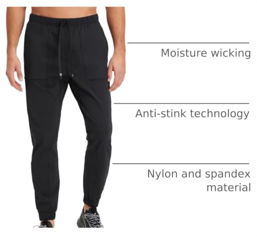 Men's The One Jogger Pants - Regular Large Black - Quick-Dry, UPF, Anti-Stink