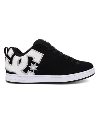 DC Women's Court Graffik Skate Shoes Black White Size 8