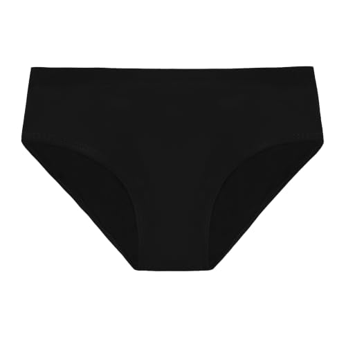 Girls Swim Bikini Bottoms Fully Lined UPF 50+ Black 12 - Girls' Swimsuit Bottoms