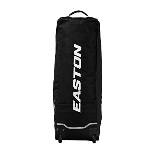 Baseball & Softball Equipment Bag with Wheels - Black & White, 38-Inch Capacity
