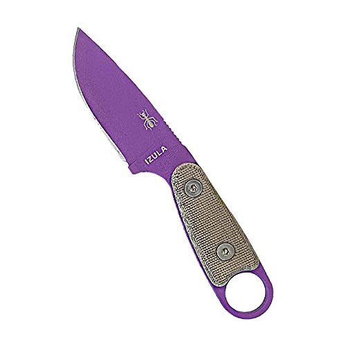 ESEE Izula Purple Fixed Blade Knife with Micarta Handle and Sheath