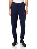Men's Regular Fit Square Logo Jersey Joggers - Small, Evening Blue
