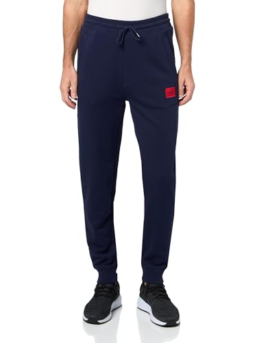 Men's Regular Fit Square Logo Jersey Joggers - Small, Evening Blue