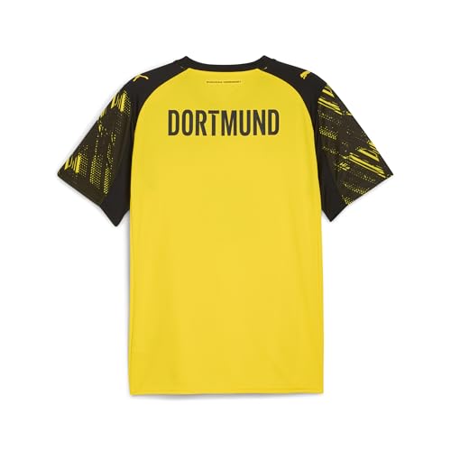 PUMA Men's Borussia Dortmund 25/26 Home Replica Soccer Jersey Large Yellow/Black