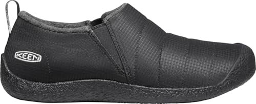 Men's Warm Microfleece Slip-On Slippers - Black, Size 15 - KEEN Howser II