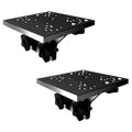 Black 90-Degree Aluminum Downrigger Bracket for Boat Track System - 2pcs